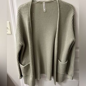 Zenana Premium Light Green Cardigan